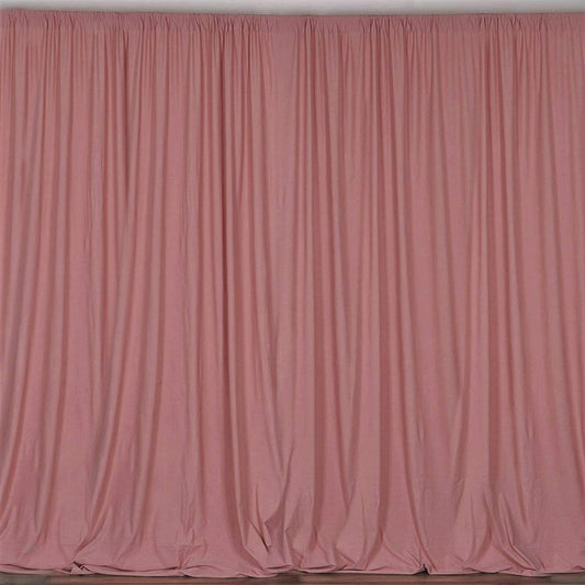 Polyester Backdrop Drape Curtain Panel - (Dusty Rose,