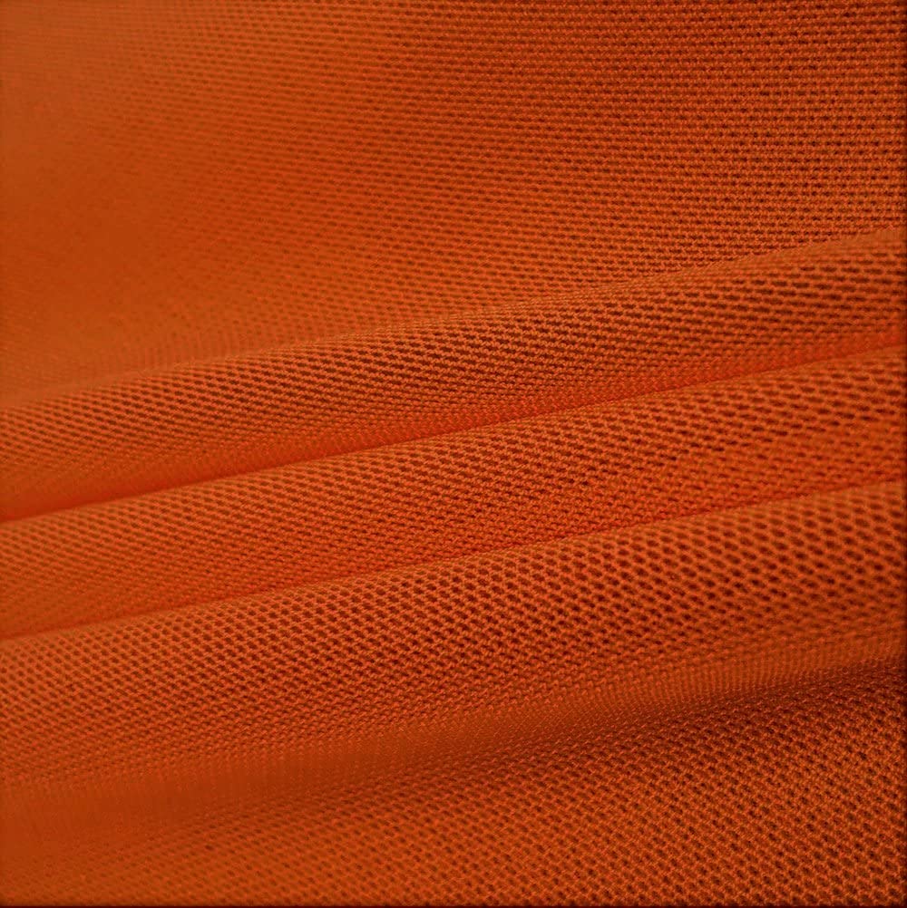 Solid Stretch Power Mesh Fabric Nylon Spandex (1 Yard, Rust)
