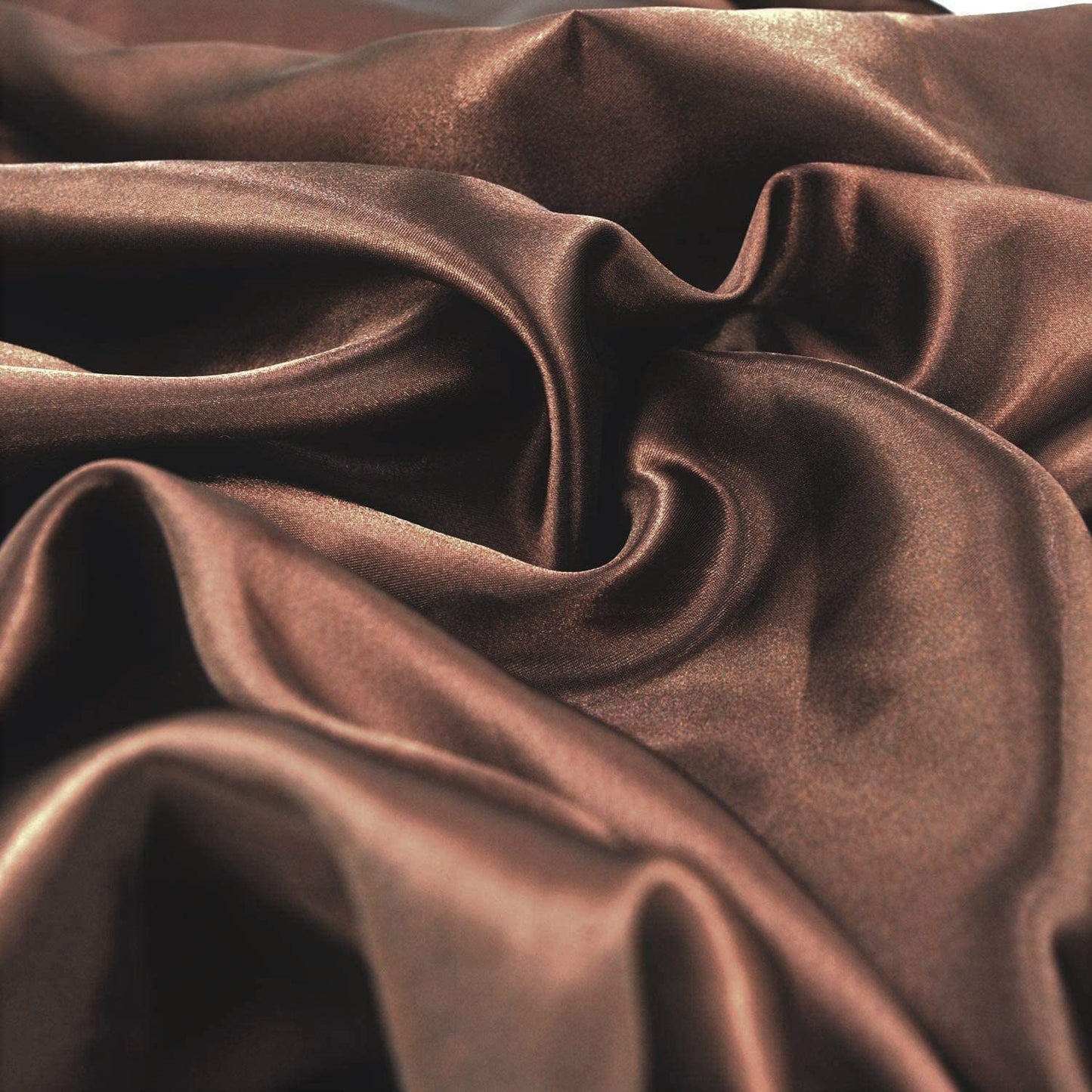 100% Polyester Soft Bridal Charmeuse Satin Fabric (Brown # 13,