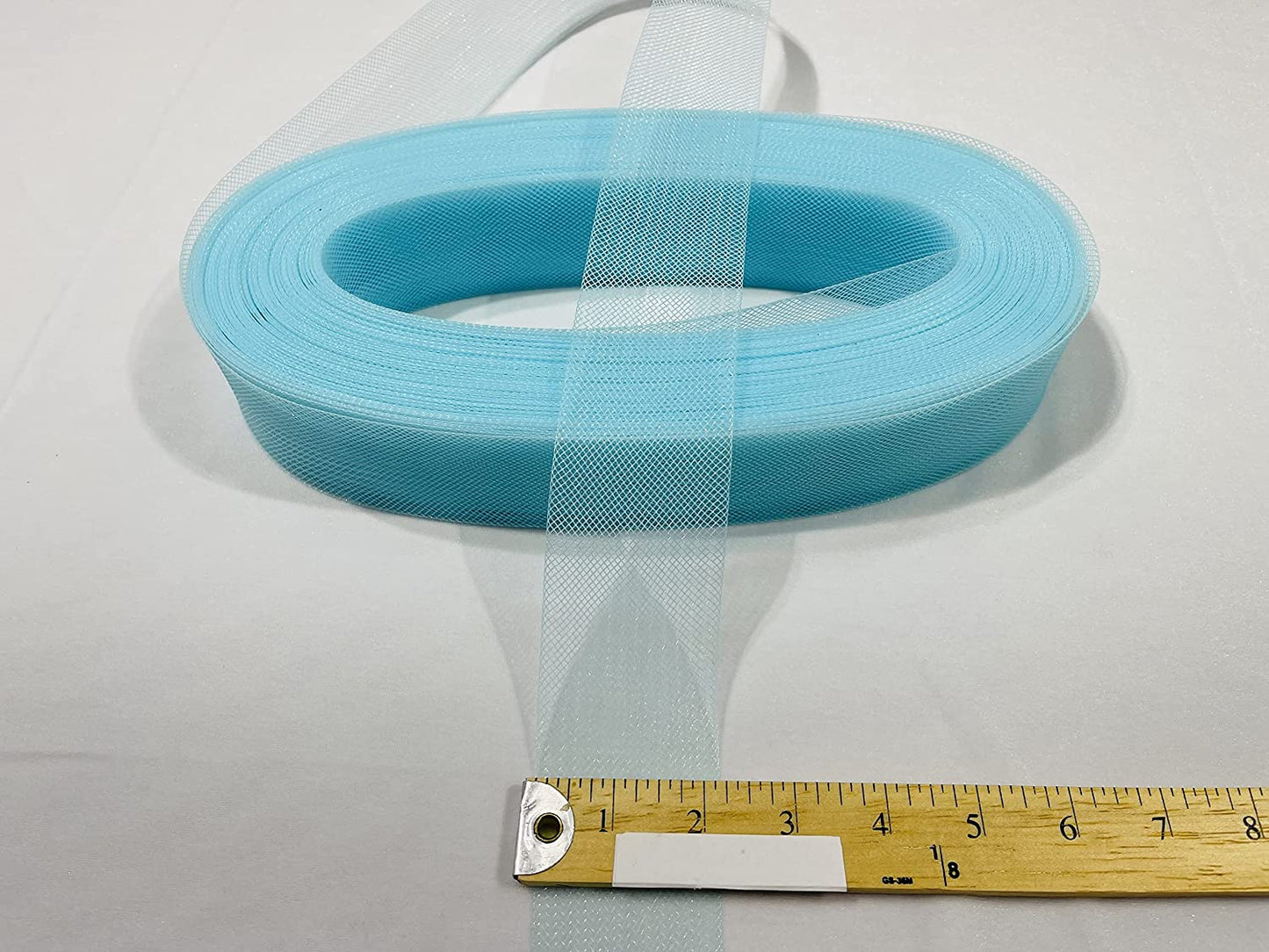 2" Wide Stiff Polyester Horsehair Braid for Polyester Boning Sewing Wedding Dress Dance Formal Dress Accessories ( Aqua)