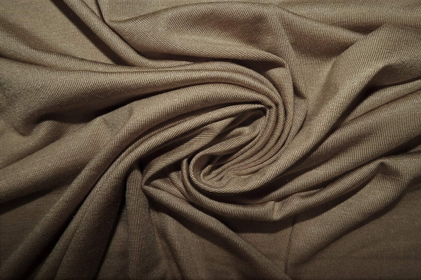 58/60" Wide, 95% Cotton 5% Spandex, Cotton Jersey Spandex Knit Blend, 4 Way Stretch Fabric (Khaki, 1 Yard)