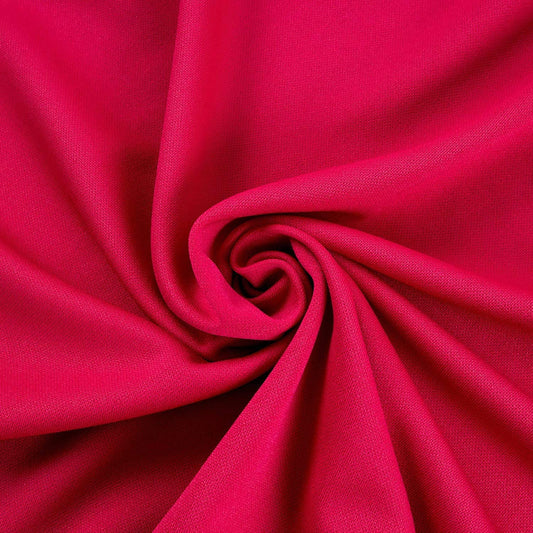 100% Polyester Wrinkle Free Stretch Double Knit Scuba Fabric (Fuchsia, 1 Yard)