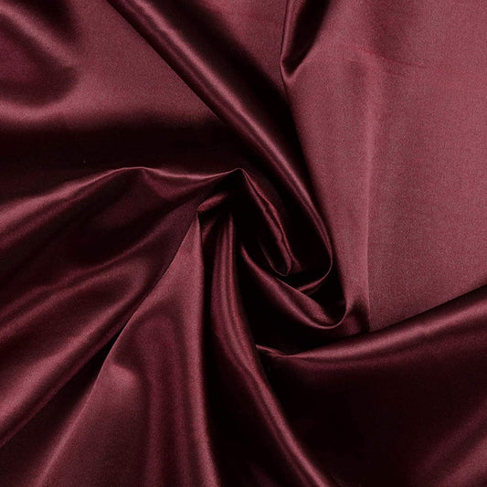 100% Polyester Soft Bridal Charmeuse Satin Fabric (Burgundy # 20,