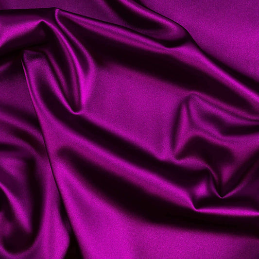 Spandex Light Weight Silky Stretch Charmeuse Satin Fabric (Magenta 646,