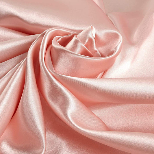 Spandex Light Weight Silky Stretch Charmeuse Satin Fabric (Blush 567