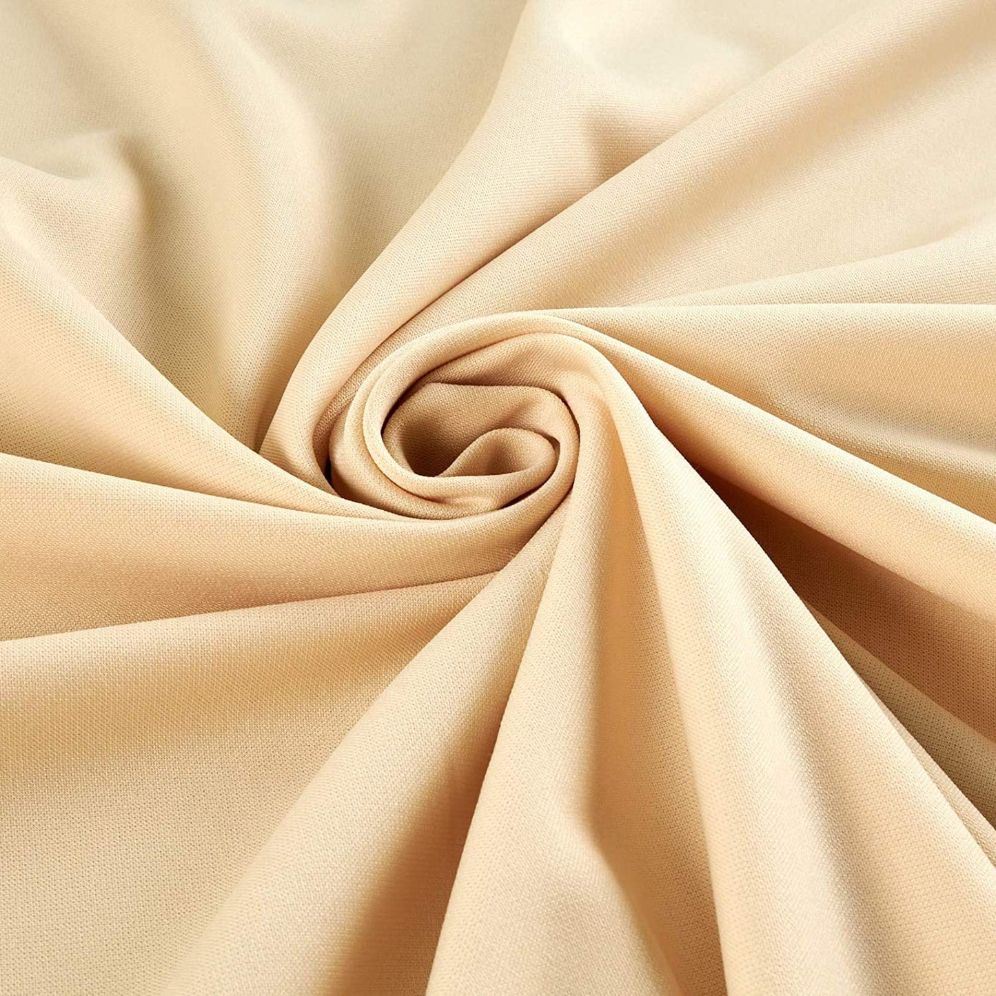 100% Polyester Wrinkle Free Stretch Double Knit Scuba Fabric (Champagne, 1 Yard)