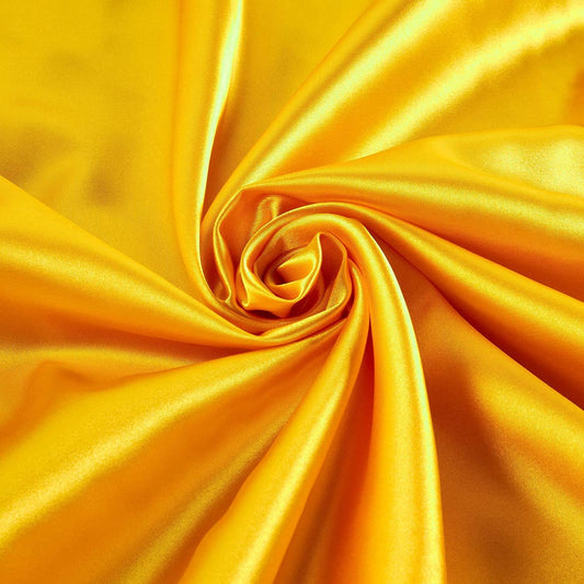 Spandex Light Weight Silky Stretch Charmeuse Satin Fabric (Yellow 426,