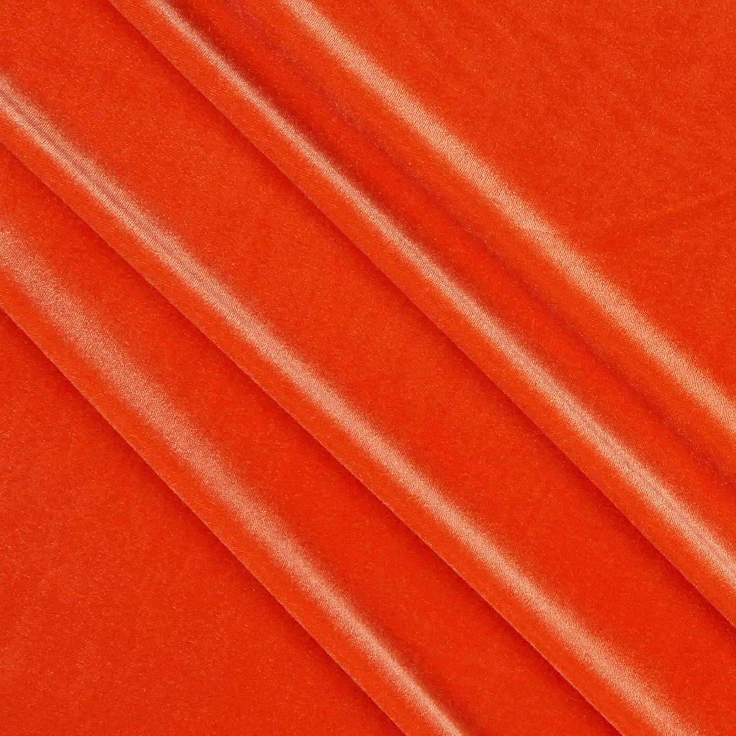 Spandex Stretch Velvet Fabric (Orange, 1 Yard)