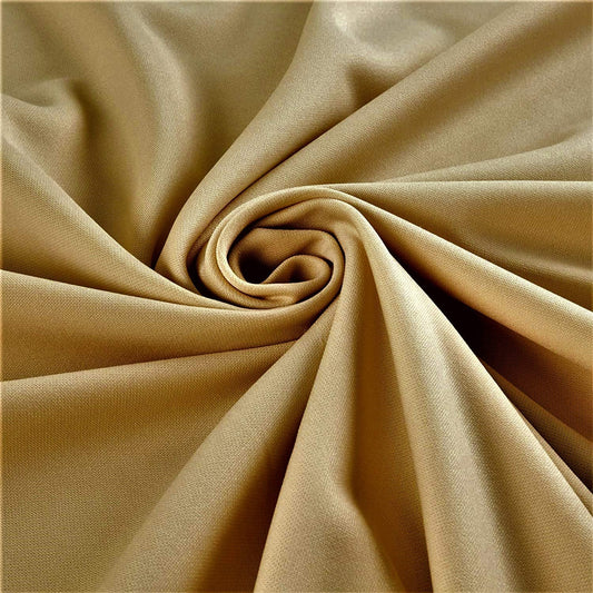100% Polyester Wrinkle Free Stretch Double Knit Scuba Fabric (Gold, 1 Yard)