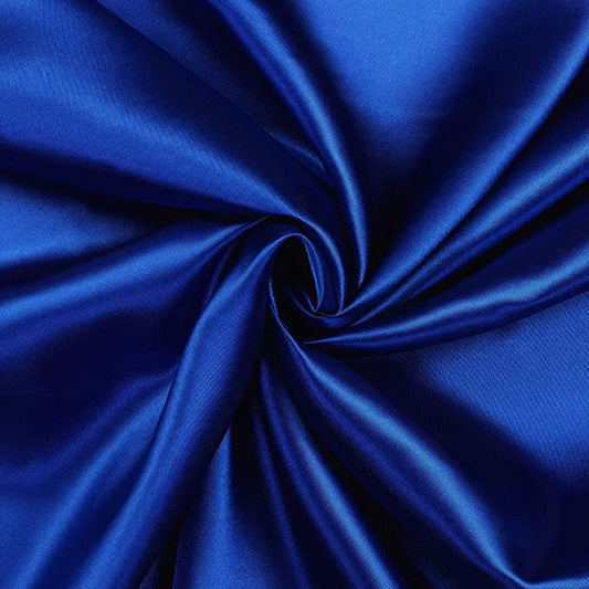 100% Polyester Soft Bridal Charmeuse Satin Fabric (Dark Royal Blue # 40,