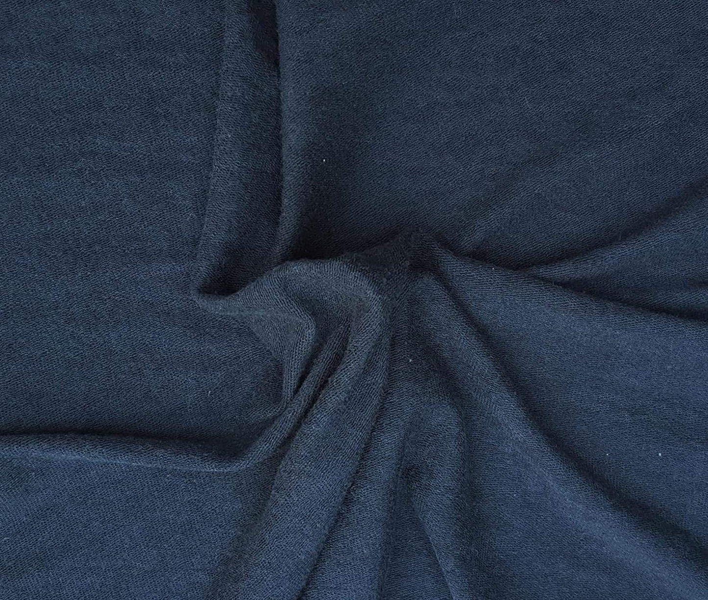 58/60" Wide, 95% Cotton 5% Spandex, Cotton Jersey Spandex Knit Blend, 4 Way Stretch Fabric (Navy Blue, 1 Yard)