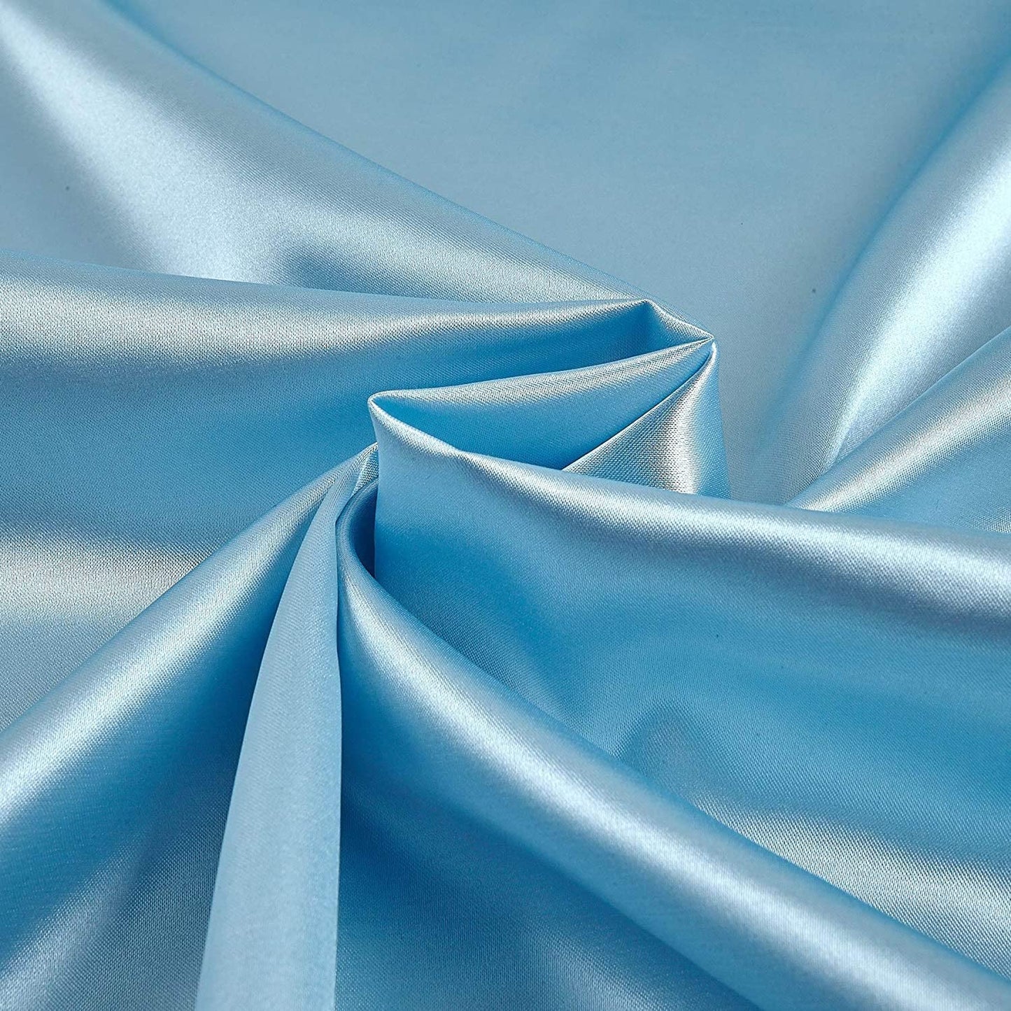 Spandex Light Weight Silky Stretch Charmeuse Satin Fabric (Baby Blue 926,