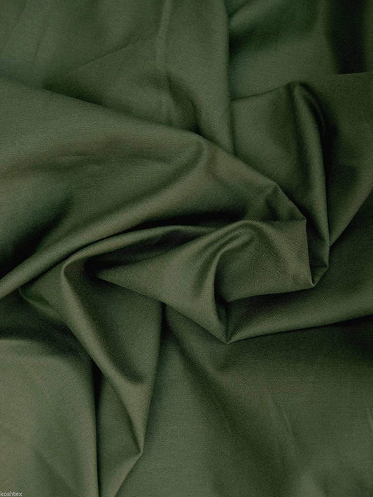 58/60" Wide, 95% Cotton 5% Spandex, Cotton Jersey Spandex Knit Blend, 4 Way Stretch Fabric (Olive, 1 Yard)