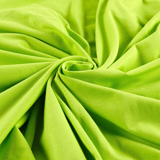 100% Polyester Wrinkle Free Stretch Double Knit Scuba Fabric (Lime, 1 Yard)