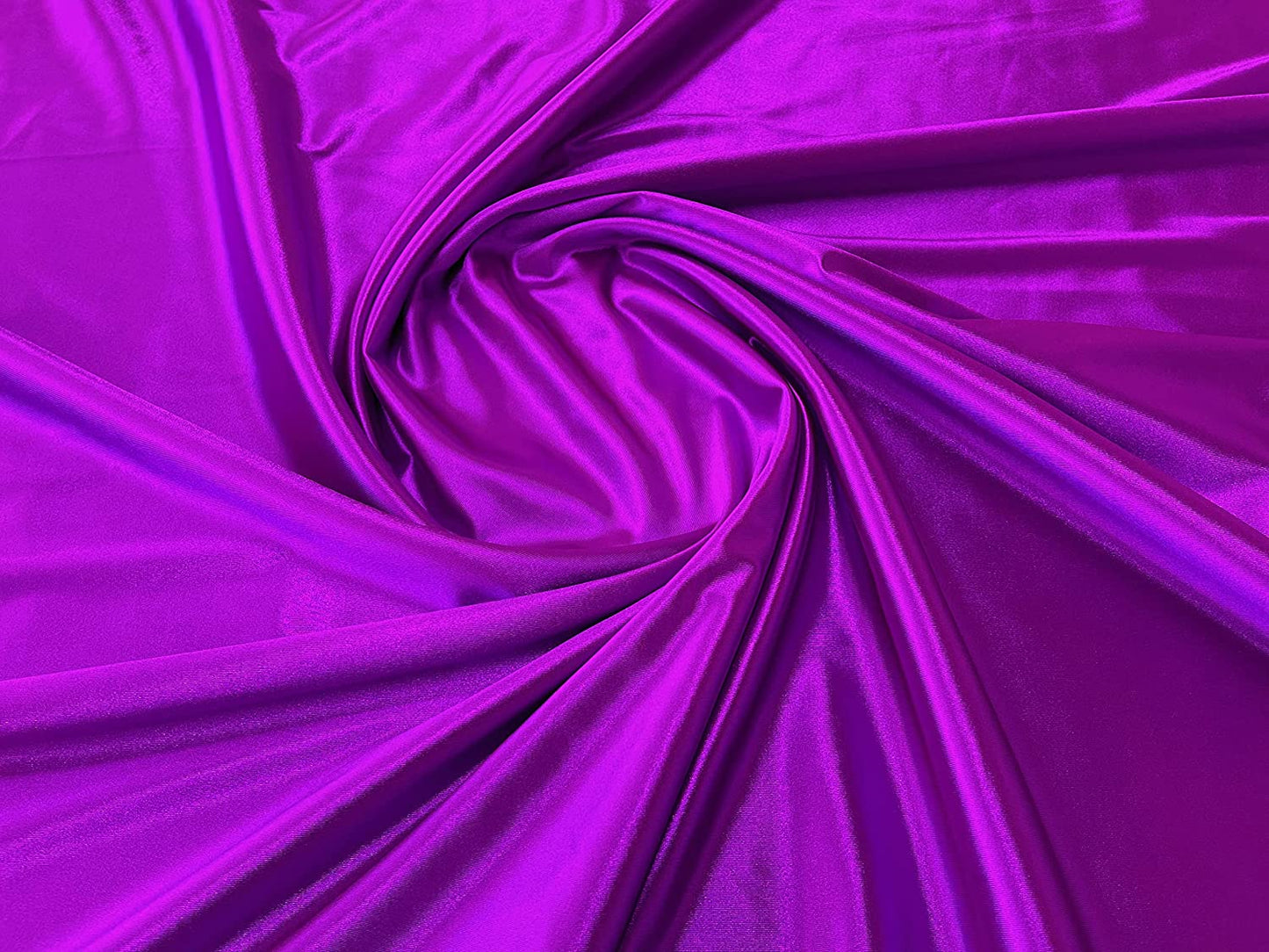 Deluxe Shiny Polyester Spandex Stretch Fabric (1 Yard, Violet)