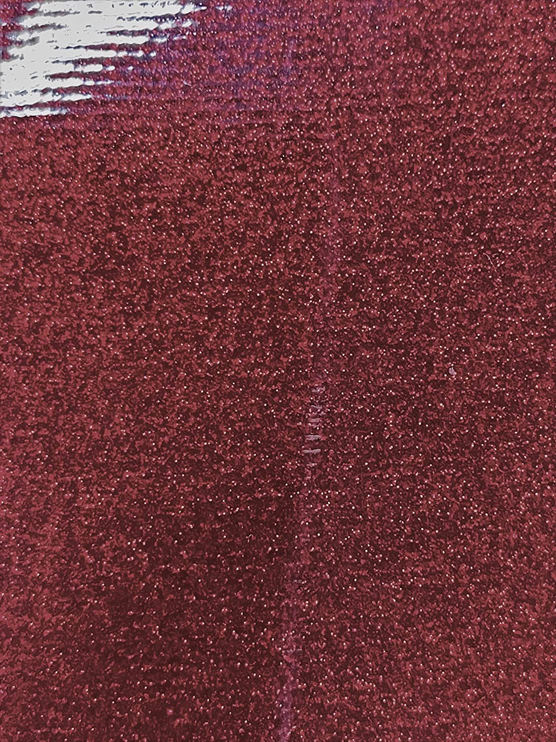 53/54" Wide Shiny Sparkle Glitter Vinyl, Faux Leather PVC-Upholstery Craft Fabric by The Yard (Burgundy, 1 Yard)
