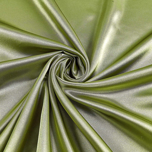 Spandex Light Weight Silky Stretch Charmeuse Satin Fabric (Sage 826,