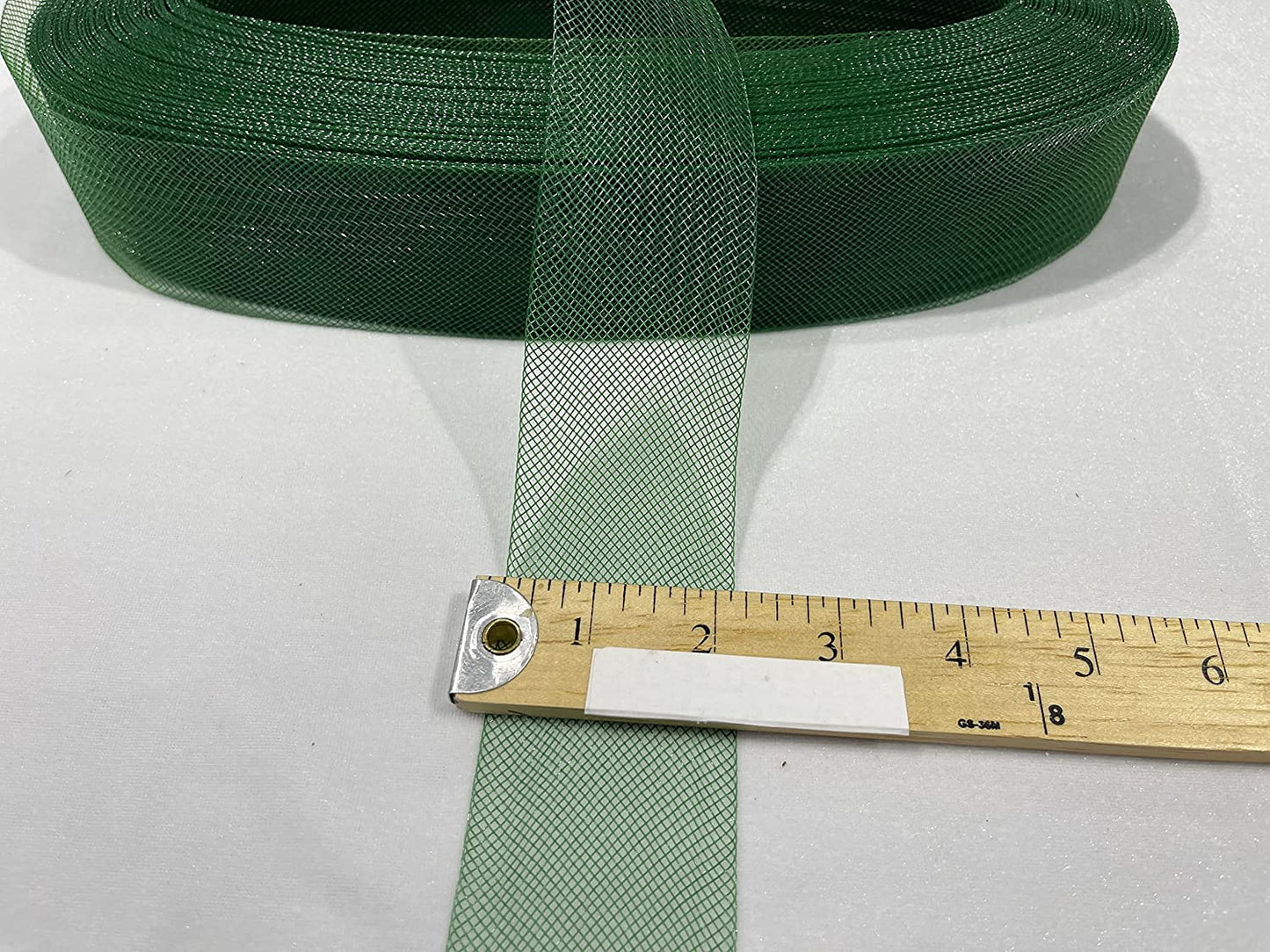 2" Wide Stiff Polyester Horsehair Braid for Polyester Boning Sewing Wedding Dress Dance Formal Dress Accessories (Hunter Green)