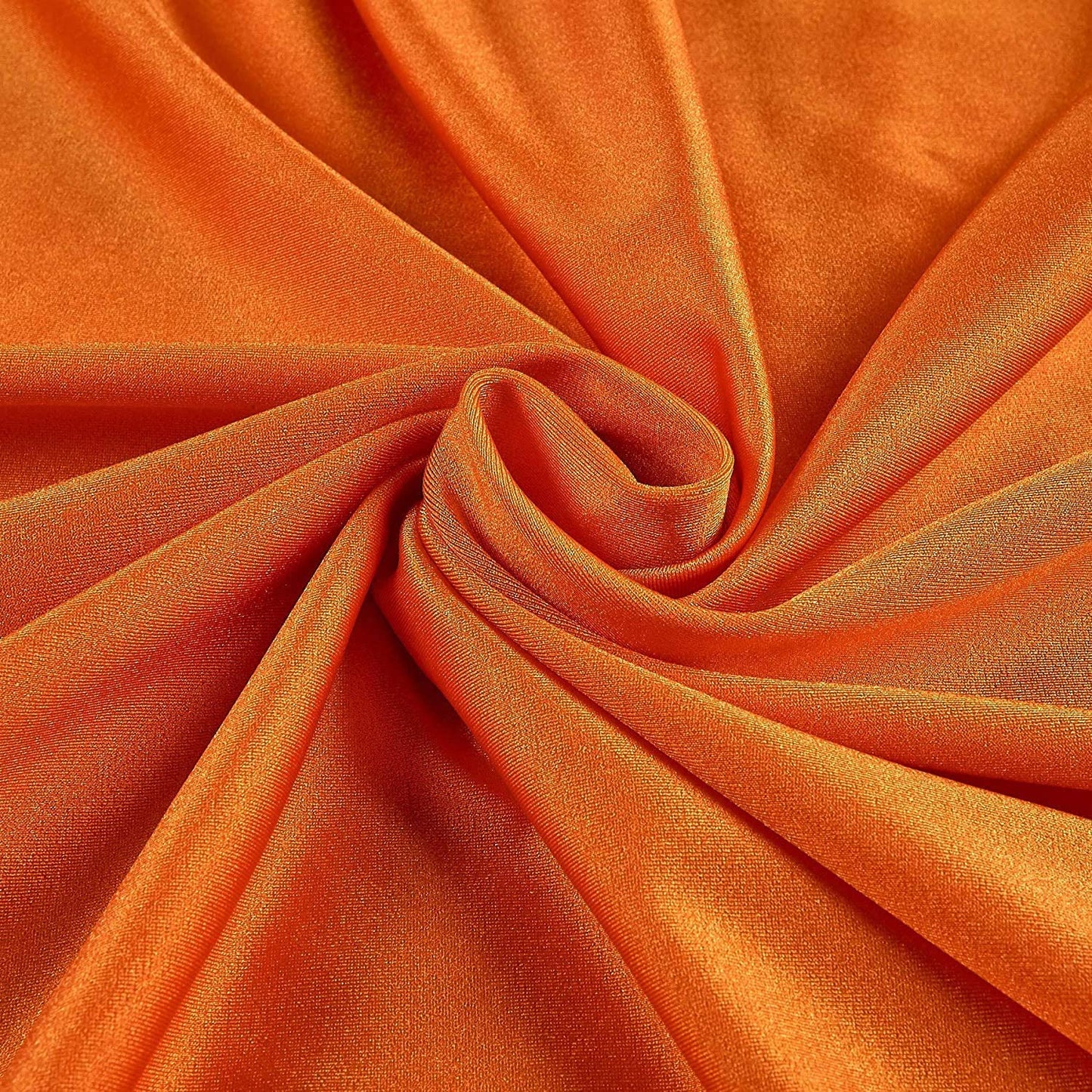 58/60" Wide, 95% Cotton 5% Spandex, Cotton Jersey Spandex Knit Blend, 4 Way Stretch Fabric (Orange, 1 Yard)
