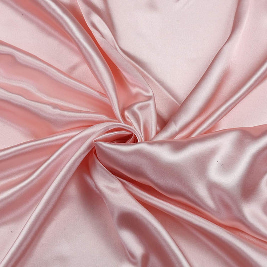 100% Polyester Soft Bridal Charmeuse Satin Fabric (Blush # 3-1,