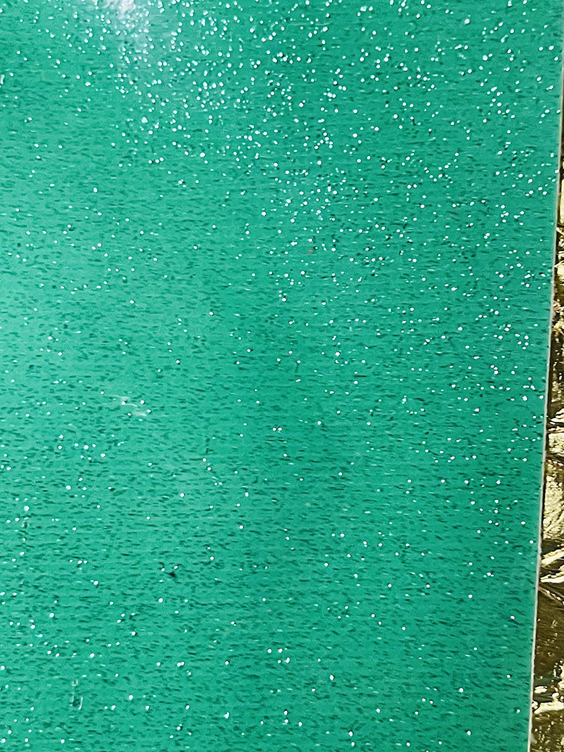 53/54" Wide Shiny Sparkle Glitter Vinyl, Faux Leather PVC-Upholstery Craft Fabric by The Yard (Aqua, 1 Yard)