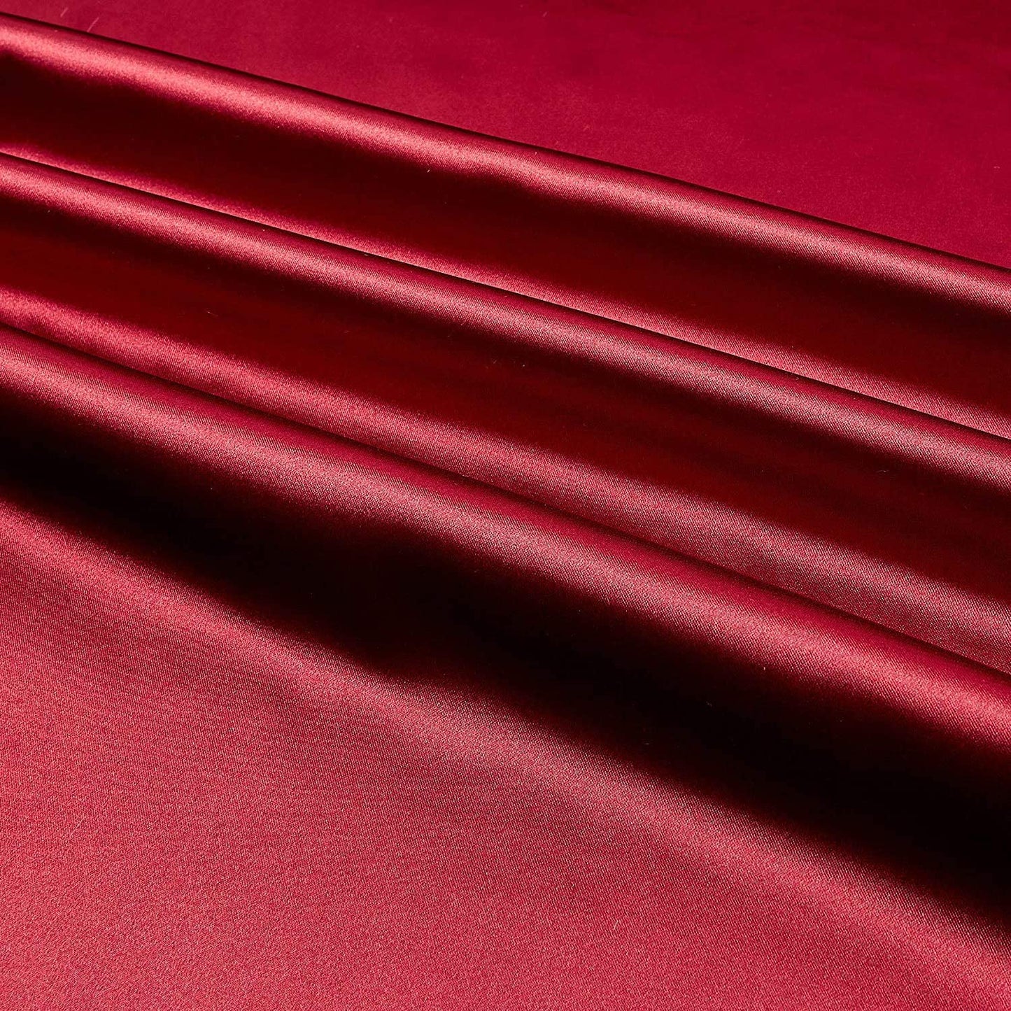 Spandex Light Weight Silky Stretch Charmeuse Satin Fabric (Cranberry 633,