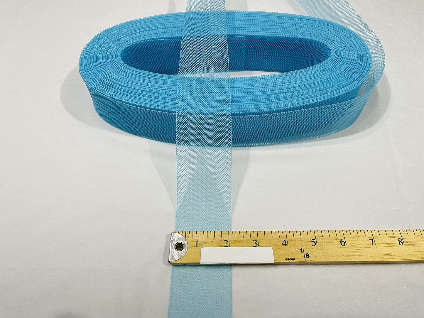 2" Wide Stiff Polyester Horsehair Braid for Polyester Boning Sewing Wedding Dress Dance Formal Dress Accessories ( Turquoise)