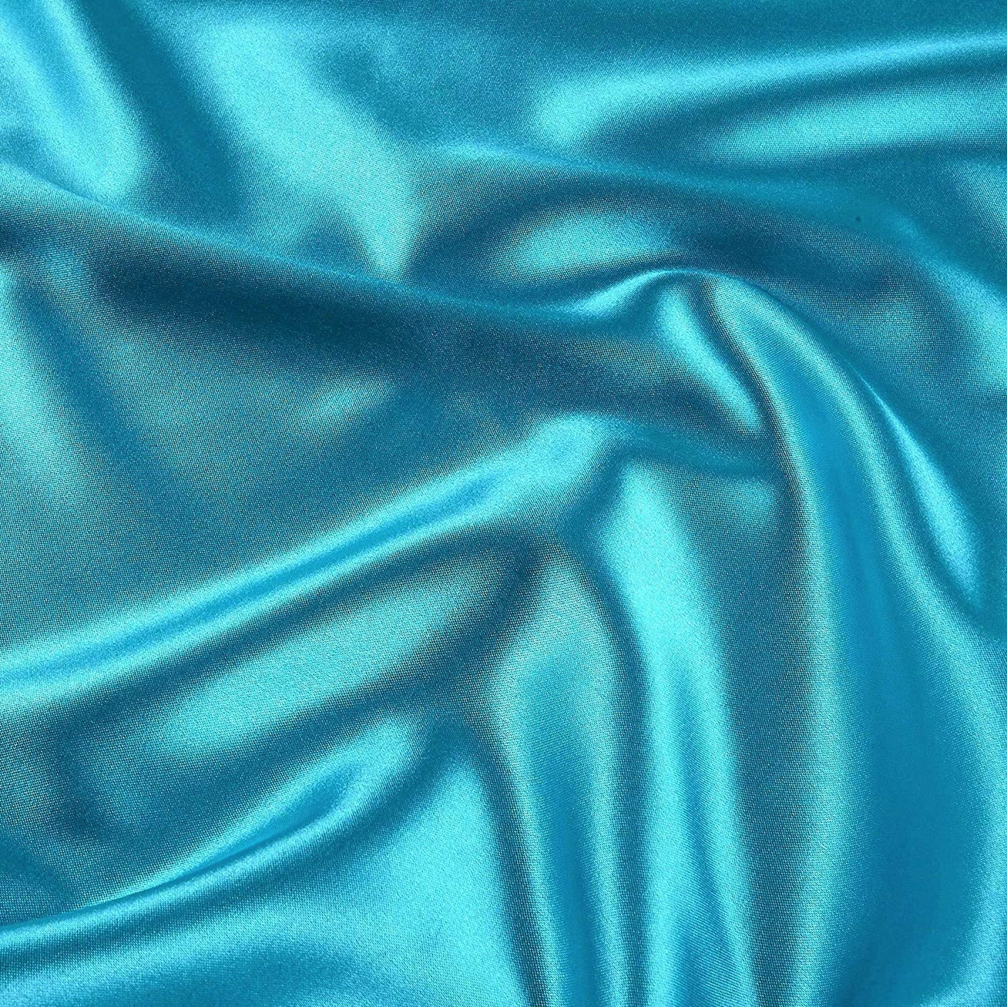 Spandex Light Weight Silky Stretch Charmeuse Satin Fabric (Turquoise 932,