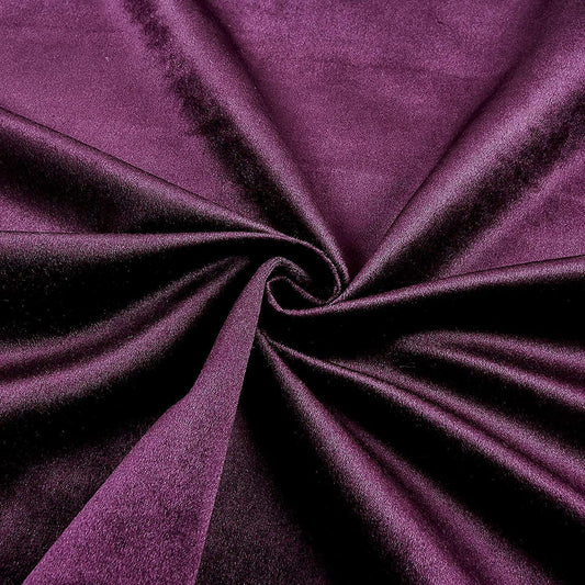 Upholstery Royal Velvet Fabric, 100% Polyester Upholstery Fabric (1 Yard, Plum)