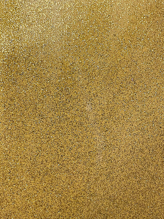 53/54" Wide Shiny Sparkle Glitter Vinyl, Faux Leather PVC-Upholstery Craft Fabric by The Yard (Gold, 1 Yard)