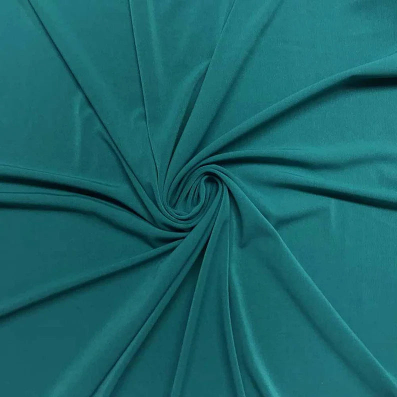 Teal Shiny Milliskin Nylon Spandex Fabric 4 Way Stretch 58" Wide Sold by The Yard