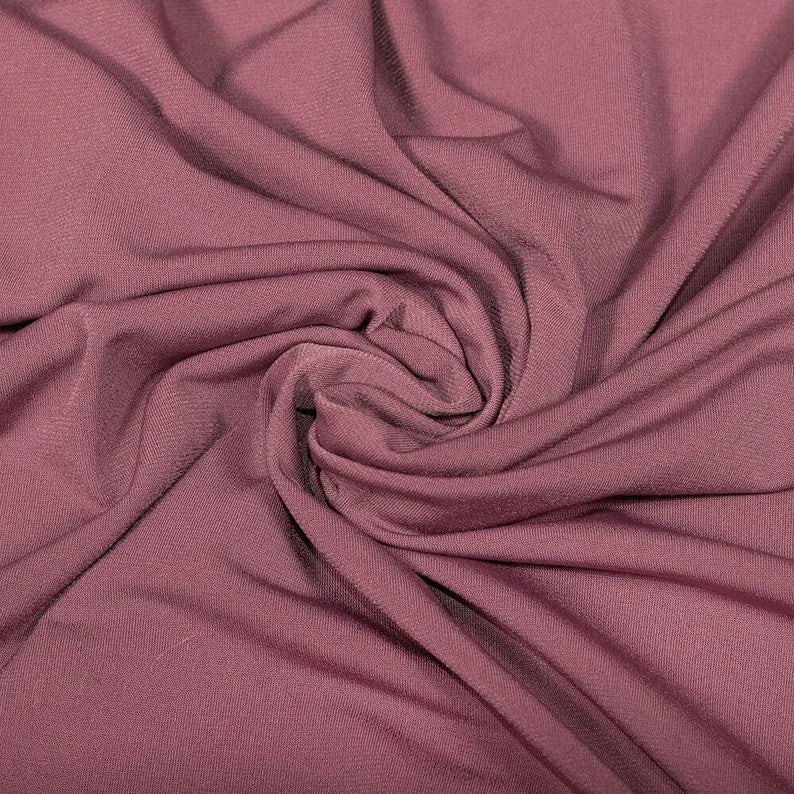 Mauve 58/59" Wide ITY Fabric Polyester Knit Jersey 2 Way Stretch Spandex Sold By The Yard.