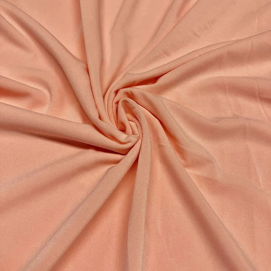 Peach 58/59" Wide ITY Fabric Polyester Knit Jersey 2 Way Stretch Spandex Sold By The Yard.