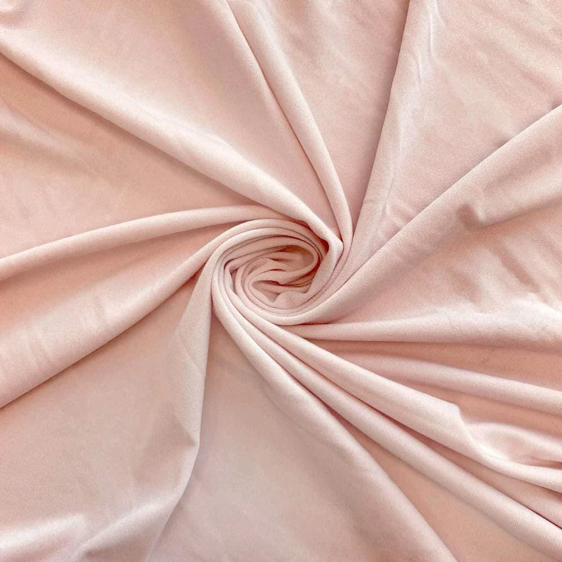 Rose Gold 58/59" Wide ITY Fabric Polyester Knit Jersey 2 Way Stretch Spandex Sold By The Yard.