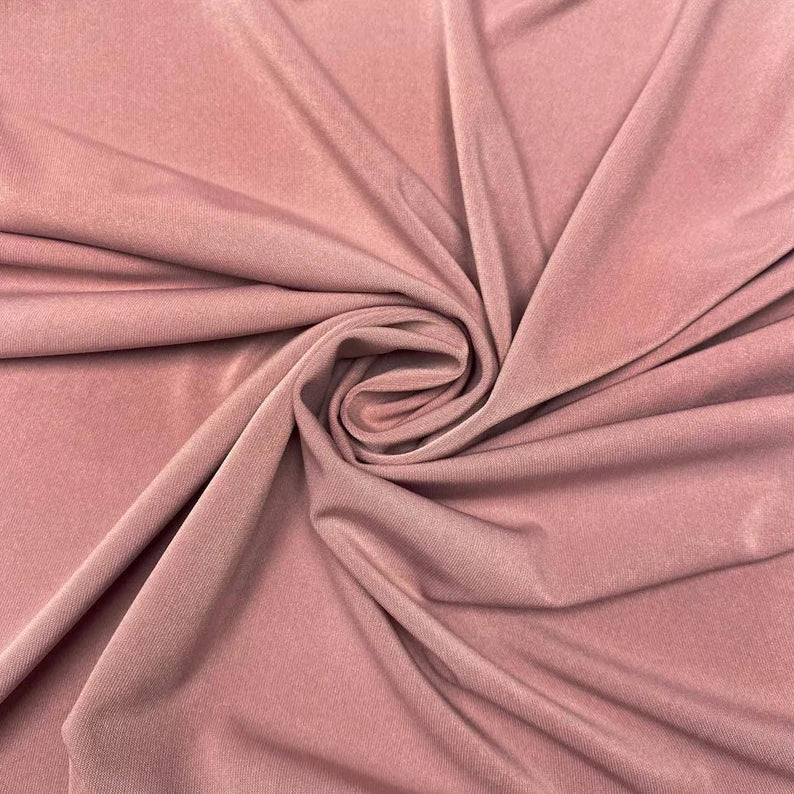 Dusty Rose 58/59" Wide ITY Fabric Polyester Knit Jersey 2 Way Stretch Spandex Sold By The Yard.