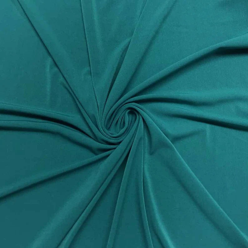 Teal 58/59" Wide ITY Fabric Polyester Knit Jersey 2 Way Stretch Spandex Sold By The Yard.
