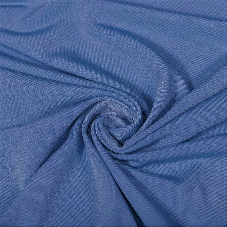 Periwinkle 58/59" Wide ITY Fabric Polyester Knit Jersey 2 Way Stretch Spandex Sold By The Yard.