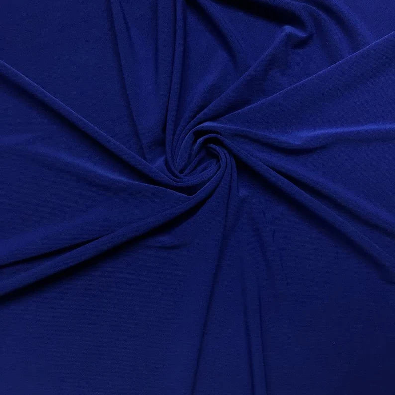 Royal Blue 58/59" Wide ITY Fabric Polyester Knit Jersey 2 Way Stretch Spandex Sold By The Yard.