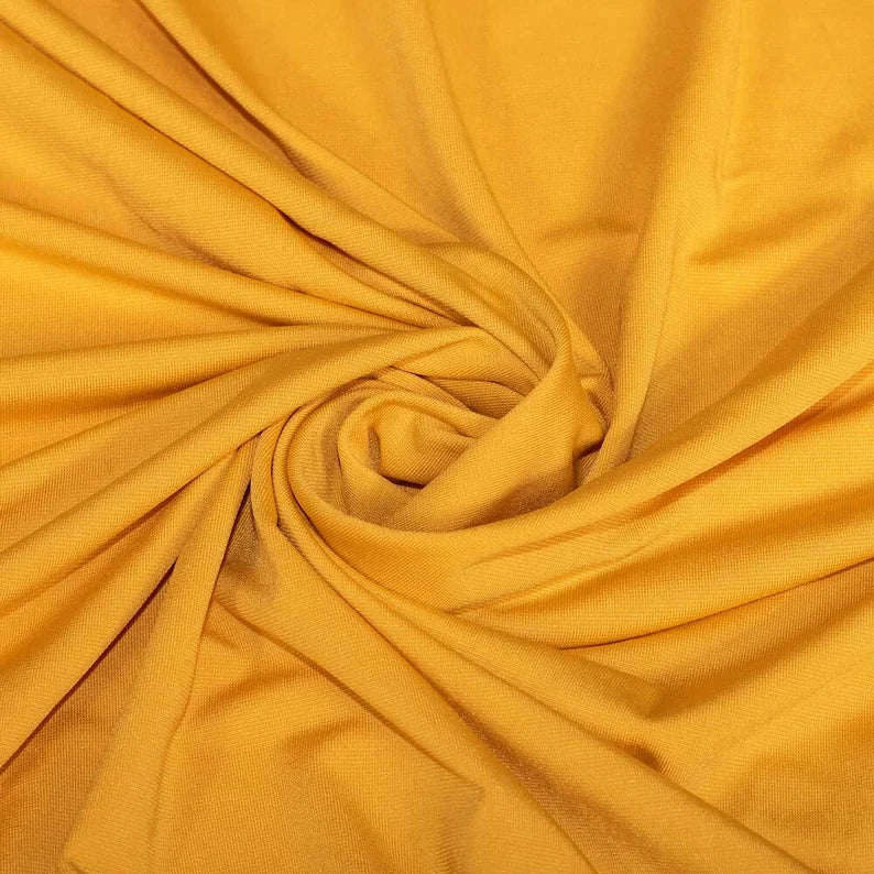 Yellow 58/59" Wide ITY Fabric Polyester Knit Jersey 2 Way Stretch Spandex Sold By The Yard.