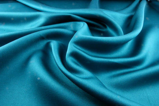 Matte Satin (Peau de Soie) Duchess Fabric Bridesmaid Dress. Sold By The Yard. Teal