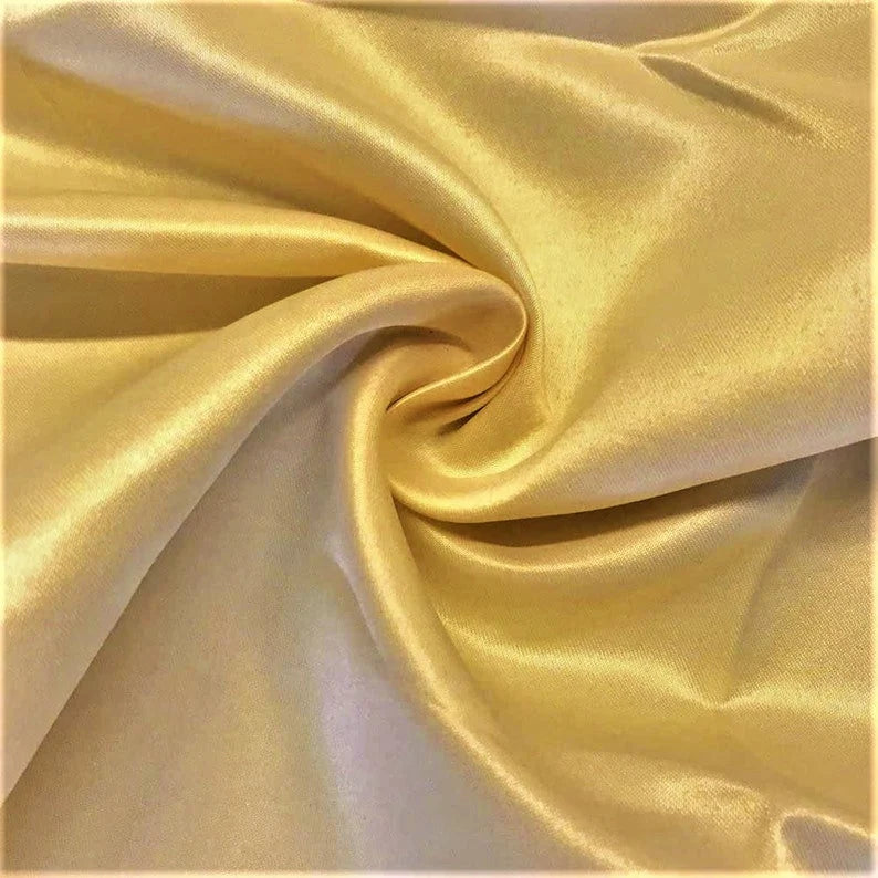 Matte Satin (Peau de Soie) Duchess Fabric Bridesmaid Dress. Sold By The Yard. Banana Yellow