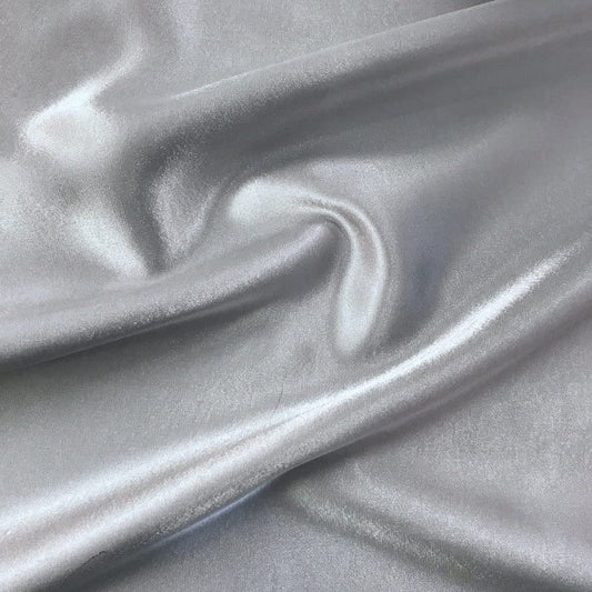 Crepe Back Satin Bridal Fabric Draper-Prom-wedding-nightgown- Soft. Sold by The Yard. Silver