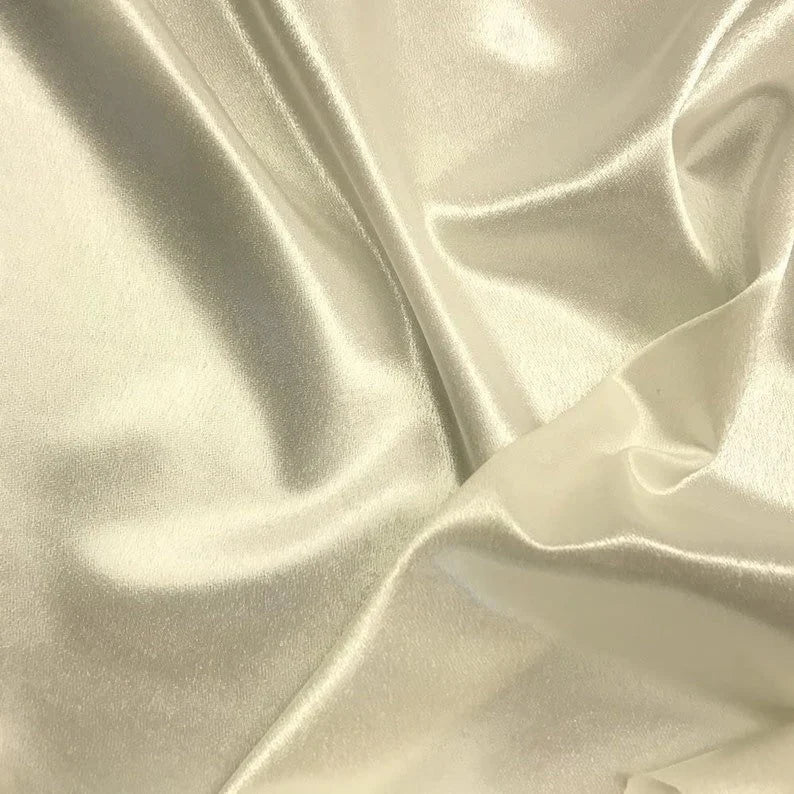 Crepe Back Satin Bridal Fabric Draper-Prom-wedding-nightgown- Soft. Sold by The Yard. Ivory