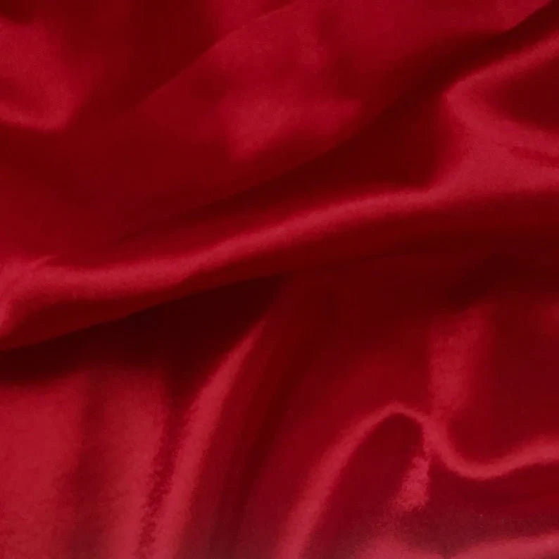 Crepe Back Satin Bridal Fabric Draper-Prom-wedding-nightgown- Soft. Sold by The Yard. Red