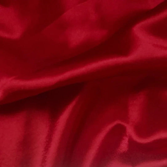 Crepe Back Satin Bridal Fabric Draper-Prom-wedding-nightgown- Soft. Sold by The Yard. Red