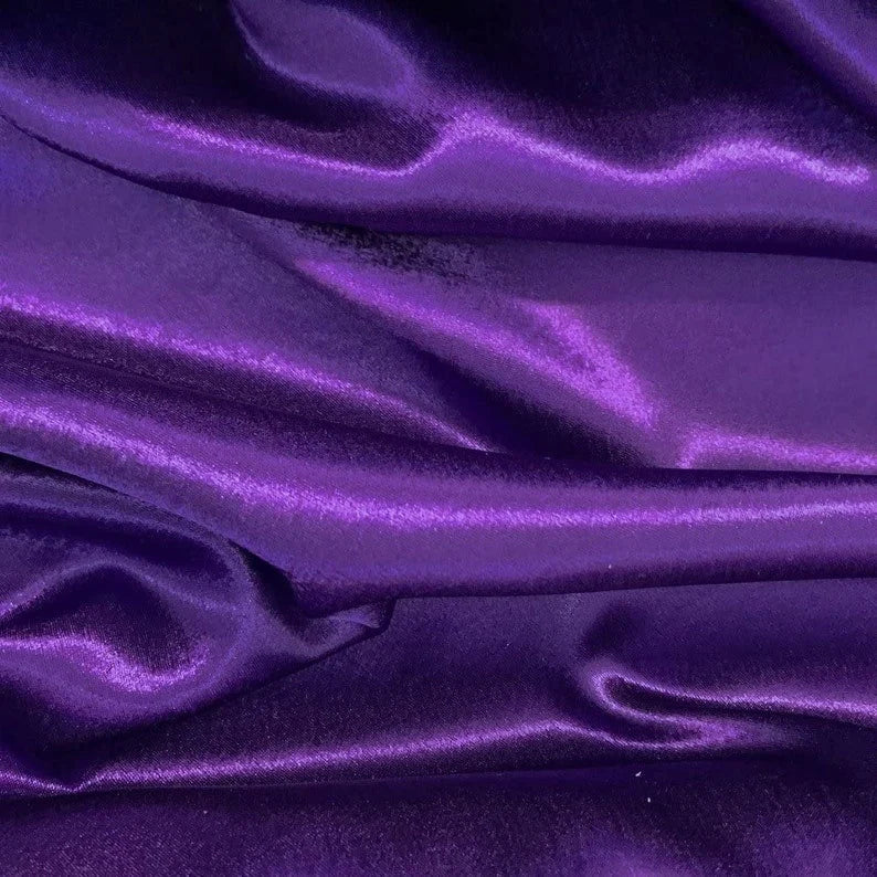 Crepe Back Satin Bridal Fabric Draper-Prom-wedding-nightgown- Soft. Sold by The Yard. Purple