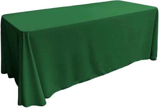 Polyester Poplin Rectangular Tablecloth Emerald. Choose Size Below