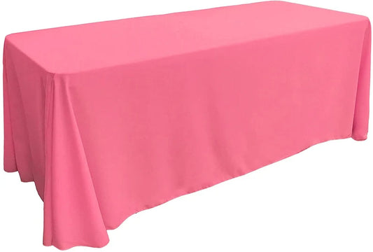 Polyester Poplin Rectangular Tablecloth Hot Pink. Choose Size Below