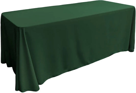 Polyester Poplin Rectangular Tablecloth Hunter. Choose Size Below