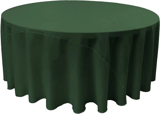 Polyester Poplin Round Tablecloth Hunter. Choose Size Below